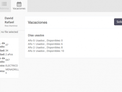 Administración de Vacaciones
